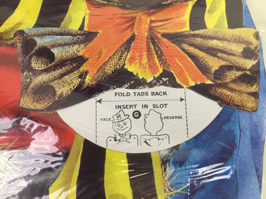 Vintage Dancing Scarecrow Halloween Decorations New In Packaging By Dennison Life Size 56' High [Photo 8]