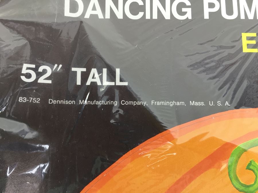 Vintage Dancing Pumpkin Scarecrow Halloween Decorations New In Packaging By Dennison 52' High [Photo 4]