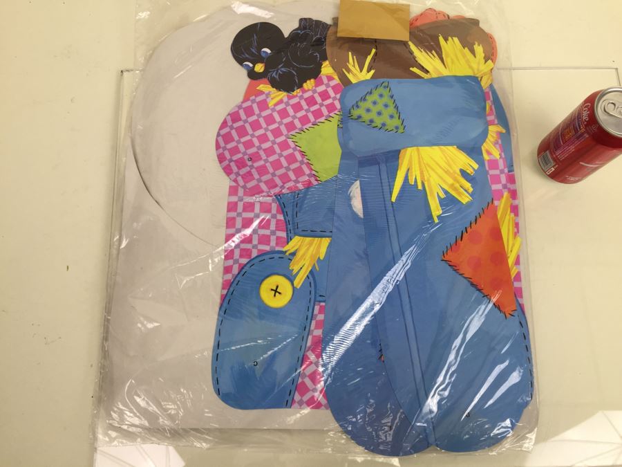 Vintage Dancing Pumpkin Scarecrow Halloween Decorations New In Packaging By Dennison 52' High [Photo 3]