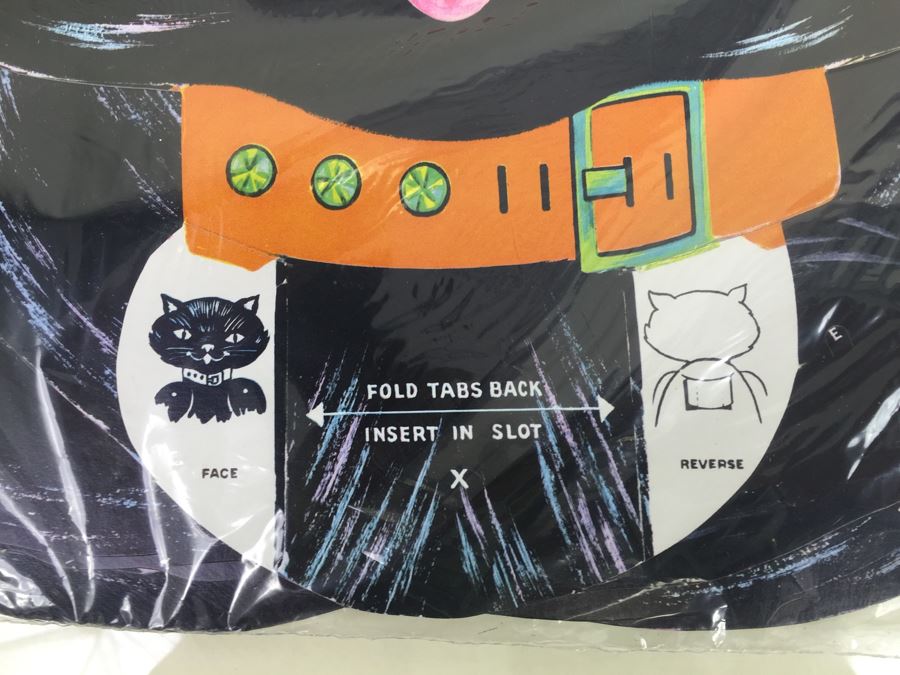 Vintage Dancing Cat Halloween Decorations New In Packaging By Dennison 48' High [Photo 3]