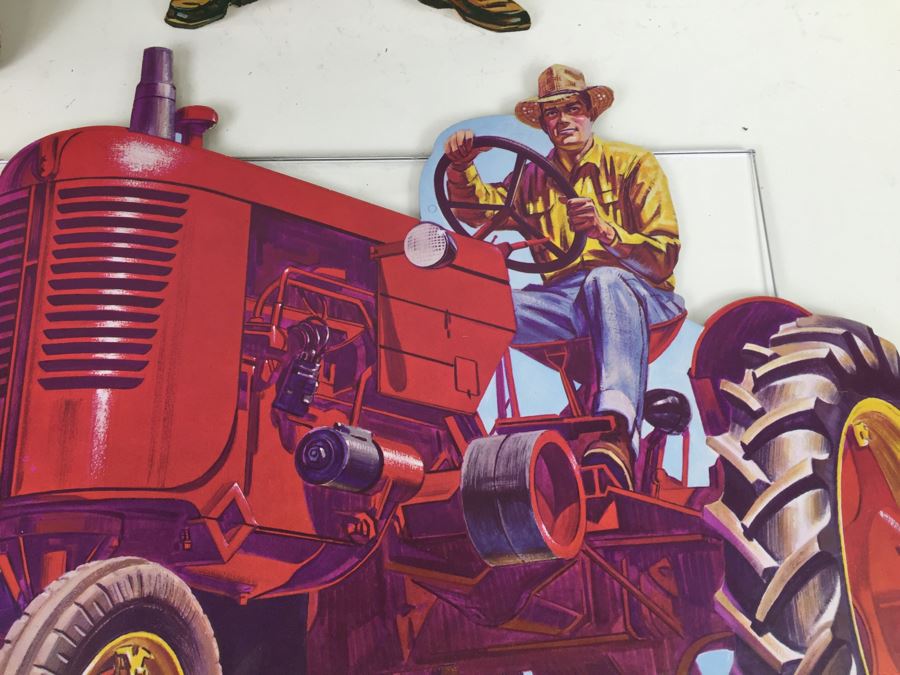 Vintage School Cut Outs: Bus, Tractor, Farmer, Barn And Schoolhouse [Photo 7]