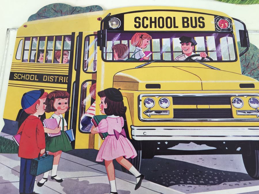 Vintage School Cut Outs: Bus, Tractor, Farmer, Barn And Schoolhouse [Photo 11]