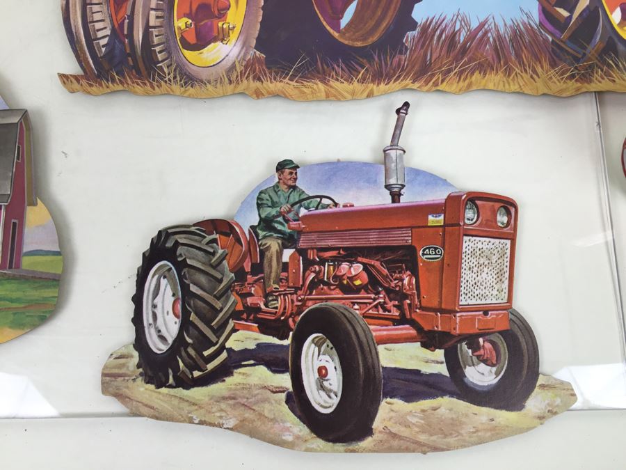 Vintage School Cut Outs: Bus, Tractor, Farmer, Barn And Schoolhouse [Photo 8]