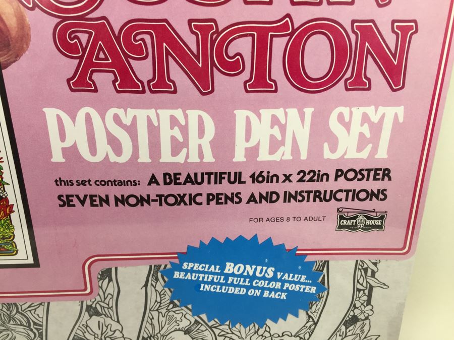 Susan Anton Poster Pen Set Craft House New Sealed Vintage 1979 [Photo 7]