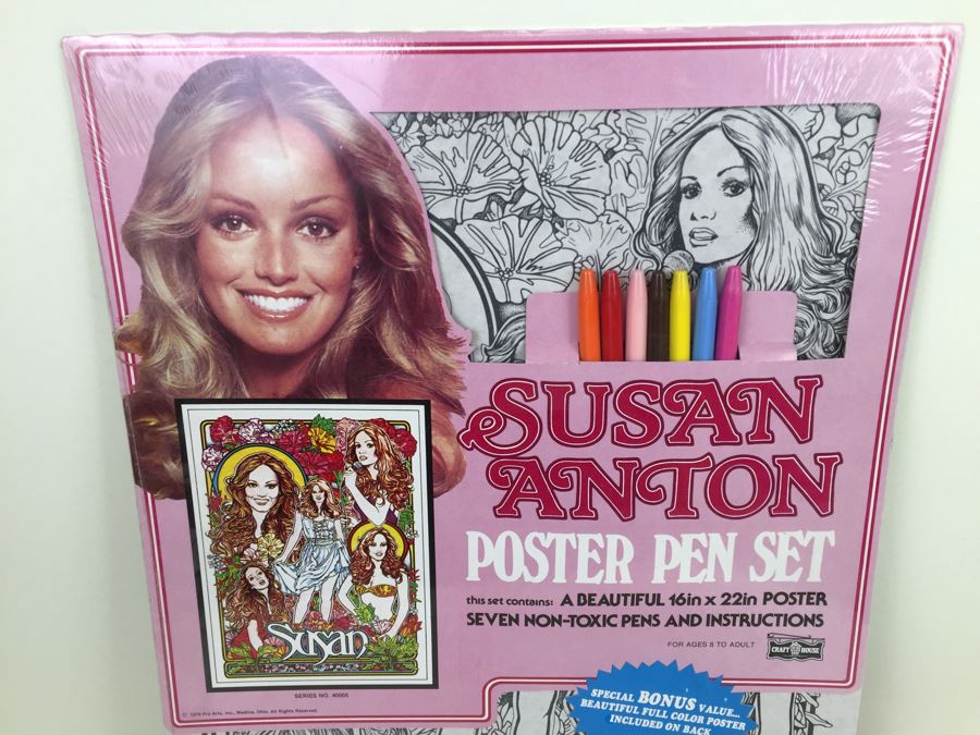Susan Anton Poster Pen Set Craft House New Sealed Vintage 1979 [Photo 2]