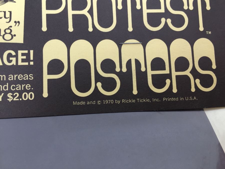 Large Pollution Protest Posters (4) Posters 'The Sky Is Falling' 'Know Your Endangered Species' New Old Stock Rickie Tickie Vintage 1970 [Photo 10]