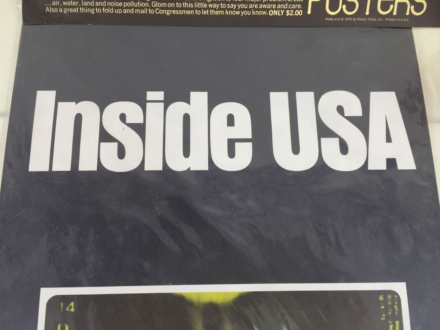 Large Pollution Protest Posters (4) Posters 'The Sky Is Falling' 'Know Your Endangered Species' New Old Stock Rickie Tickie Vintage 1970 [Photo 8]