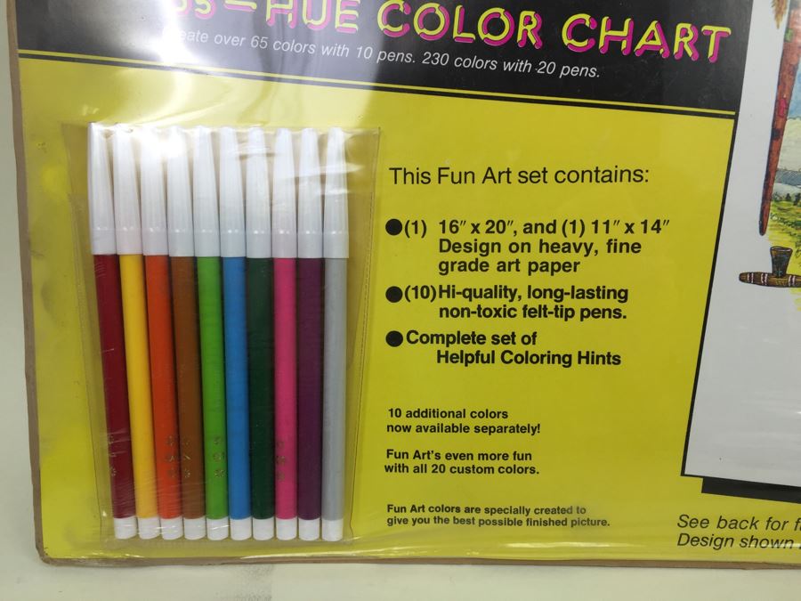 Fun Art Poster Coloring Set 'The Chief' Indian New Old Stock Sealed Chapin Enterprises Vintage 1978 [Photo 7]