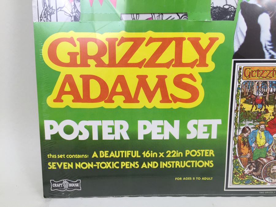 Grizzly Adams Poster Pen Set Craft House New Sealed Vintage [Photo 5]