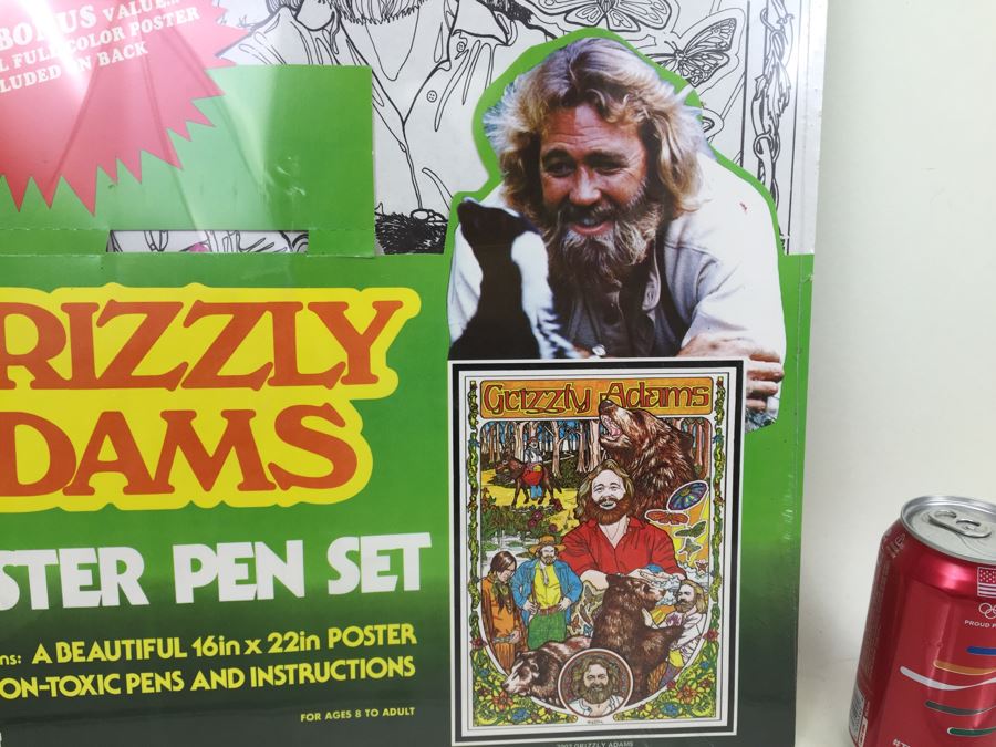 Grizzly Adams Poster Pen Set Craft House New Sealed Vintage [Photo 2]