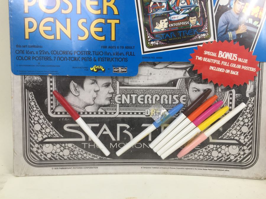 STAR TREK The Motion Picture Poster Pen Set Craft House New Sealed Vintage 1979 [Photo 9]