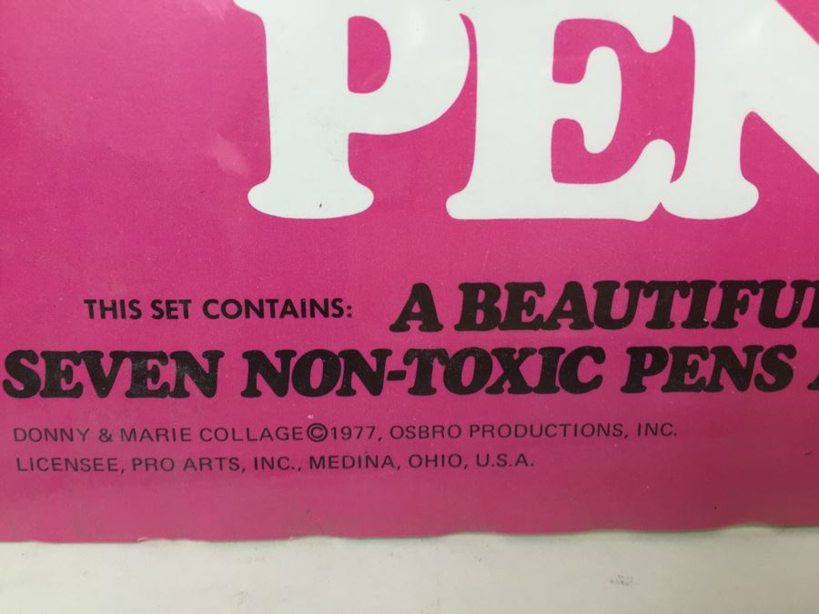 Donny & Marie Osmond Poster Pen Set Craft House New Old Stock Sealed Vintage 1977 [Photo 7]