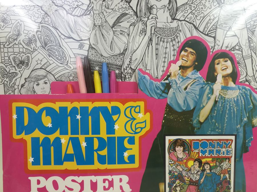 Donny & Marie Osmond Poster Pen Set Craft House New Old Stock Sealed Vintage 1977 [Photo 2]