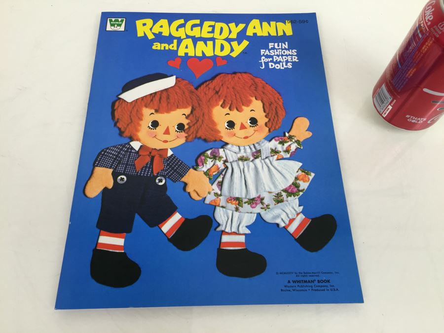 Raggedy Ann And Andy Paper Doll Book Whitman New Old Stock Vintage 1974