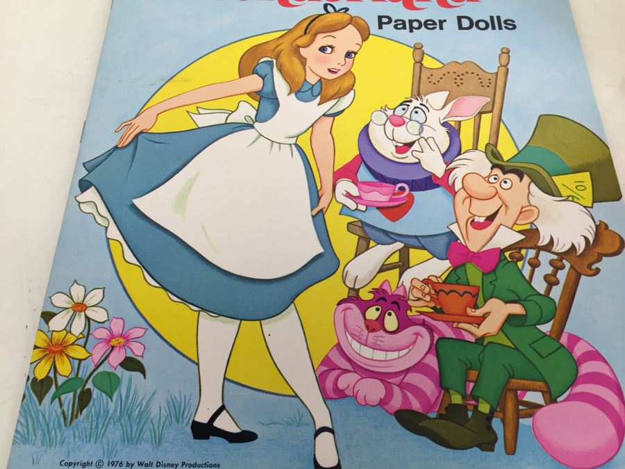 Walt Disney Alice In Wonderland Paper Doll Book Whitman New Old Stock Vintage 1976 [Photo 5]