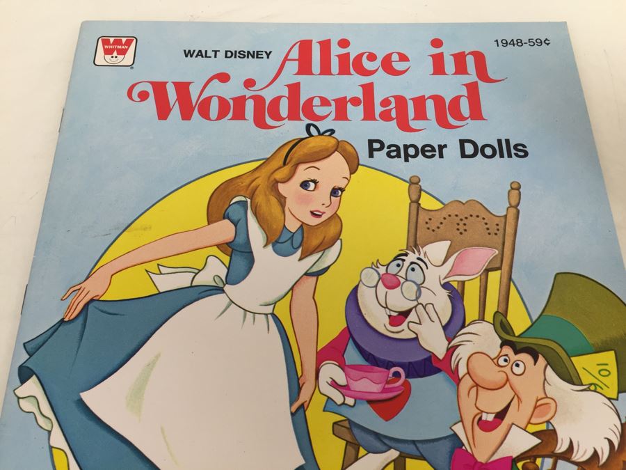 Walt Disney Alice In Wonderland Paper Doll Book Whitman New Old Stock Vintage 1976 [Photo 4]
