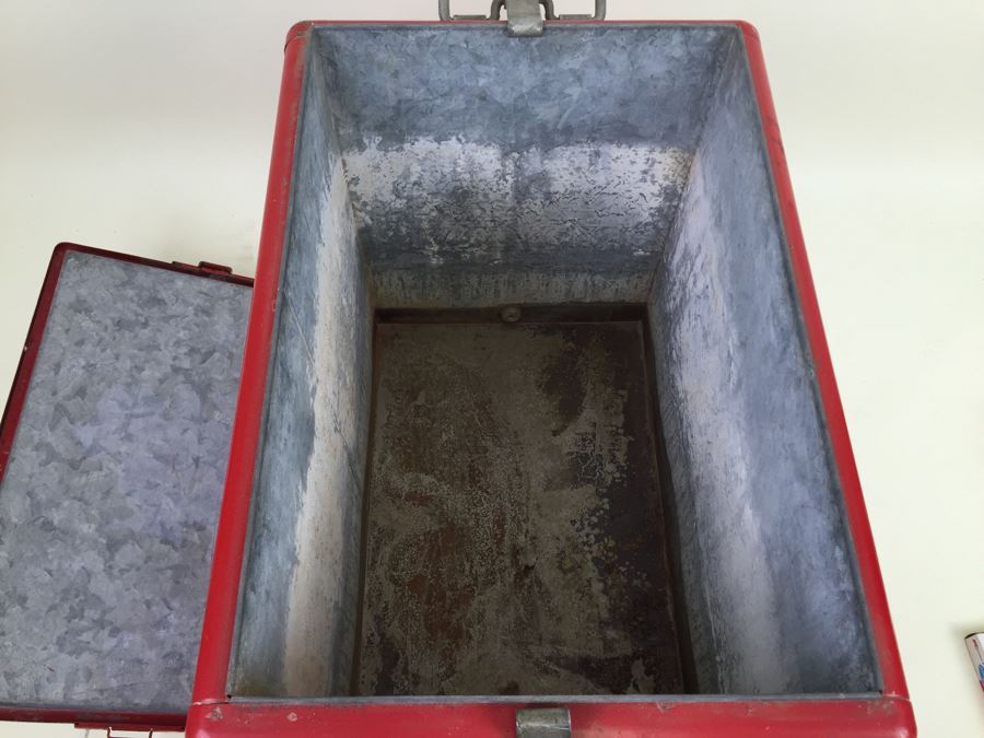 Drink Coca-Cola In Bottles Mid-Century Cavalier Red Cooler With Bottle Opener [Photo 16]