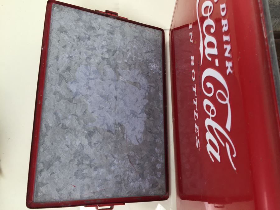 Drink Coca-Cola In Bottles Mid-Century Cavalier Red Cooler With Bottle Opener [Photo 15]