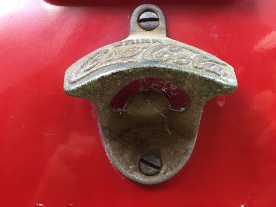 Drink Coca-Cola In Bottles Mid-Century Cavalier Red Cooler With Bottle Opener [Photo 10]