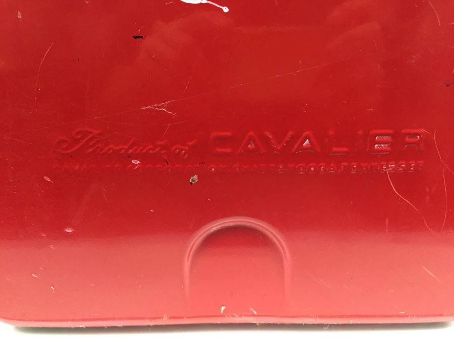 Drink Coca-Cola In Bottles Mid-Century Cavalier Red Cooler With Bottle Opener [Photo 13]