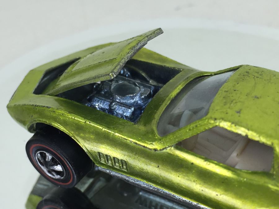 HOT WHEELS Redline 'Custom Corvette' Green Vintage 1968 Mattel USA [Photo 8]