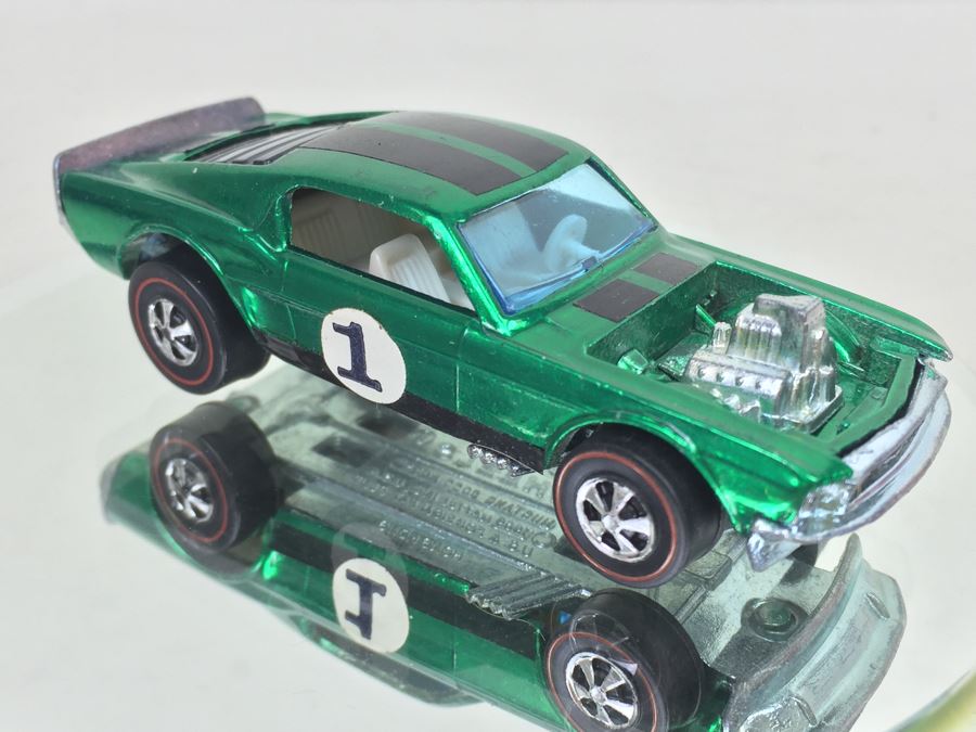 HOT WHEELS Redline 'Mustang Boss Hoss' Green Vintage 1969 Mattel Hong Kong [Photo 6]