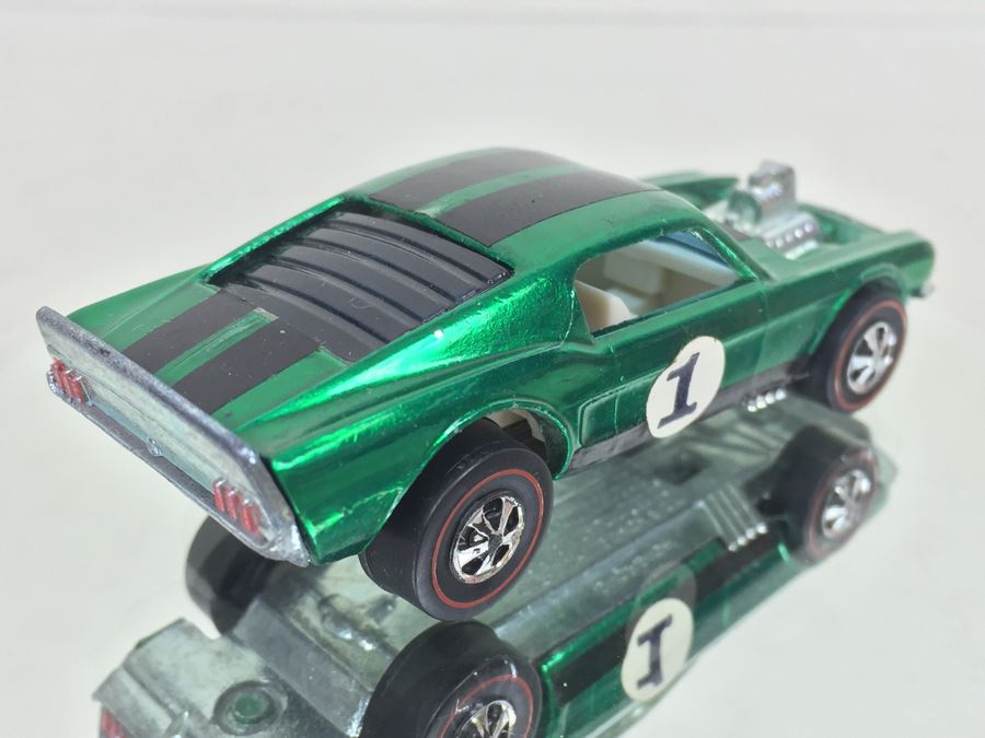 HOT WHEELS Redline 'Mustang Boss Hoss' Green Vintage 1969 Mattel Hong Kong [Photo 5]