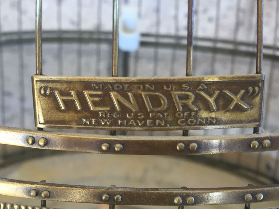 Hendryx Copper Brass Beehive Bird Cage With Stand And Glass Feeders [Photo 3]