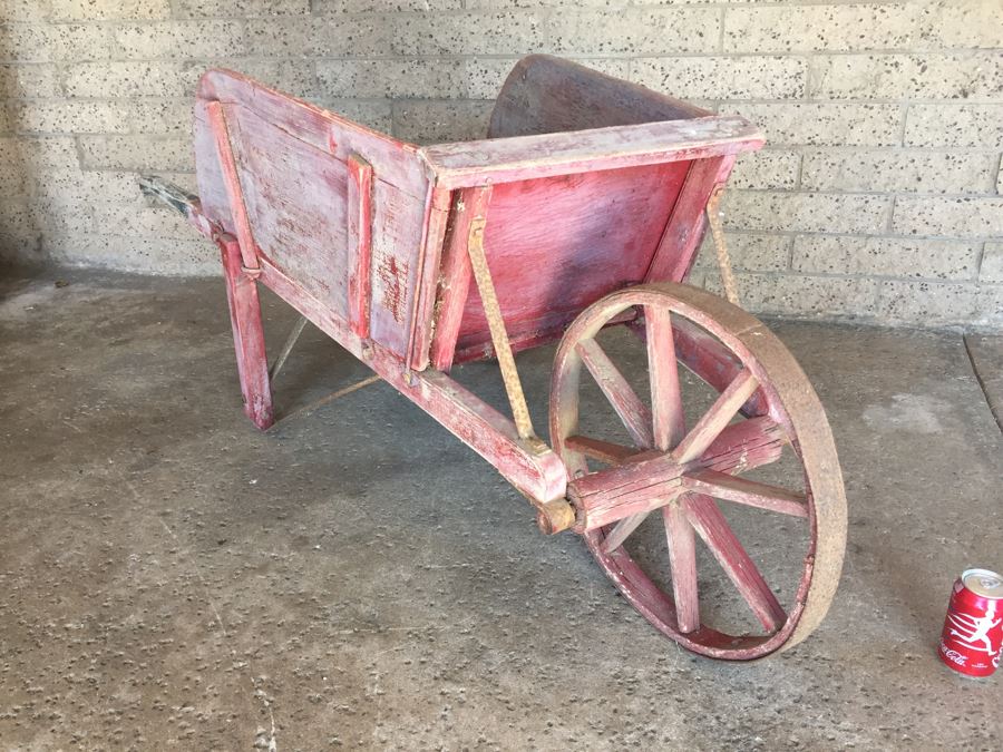 Vintage Wooden Wheelbarrow [Photo 6]