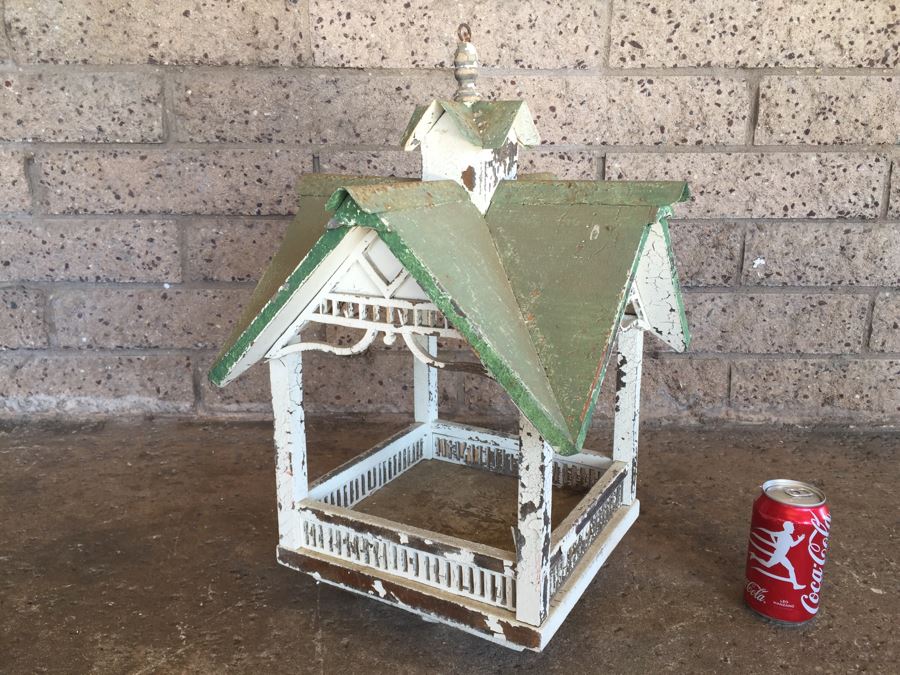 Old Wooden Shabby Chic Hanging Bird House