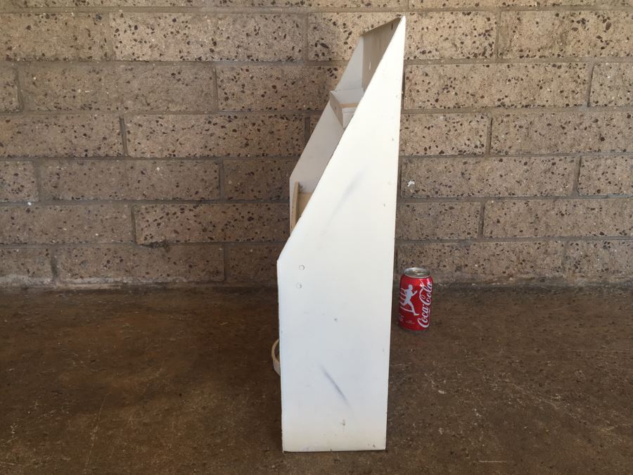 Vintage Metal Wall Shelf Painted White [Photo 7]