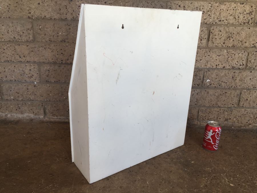 Vintage Metal Wall Shelf Painted White [Photo 3]