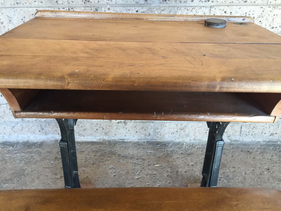 Early Child's School Desk Wood And Metal OLIVE F.D. Jones Los Angeles, CA [Photo 21]