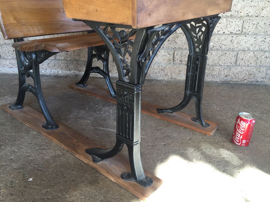 Early Child's School Desk Wood And Metal OLIVE F.D. Jones Los Angeles, CA [Photo 9]