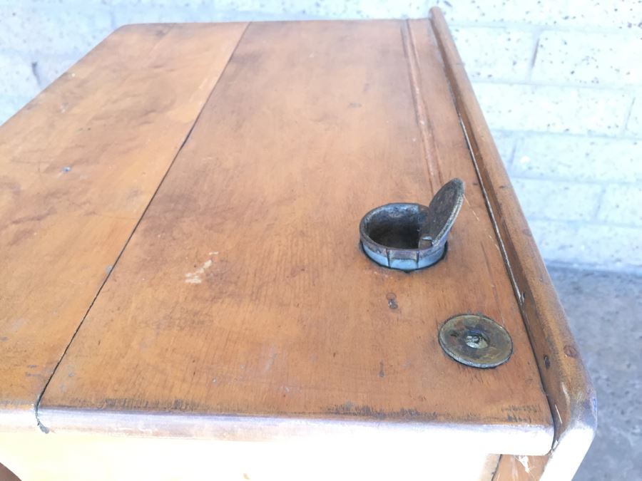 Early Child's School Desk Wood And Metal OLIVE F.D. Jones Los Angeles, CA [Photo 17]