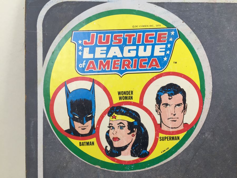 Justic League Of America Chalkboard Batman Superman Wonder Woman DC Comics  Vintage 1978