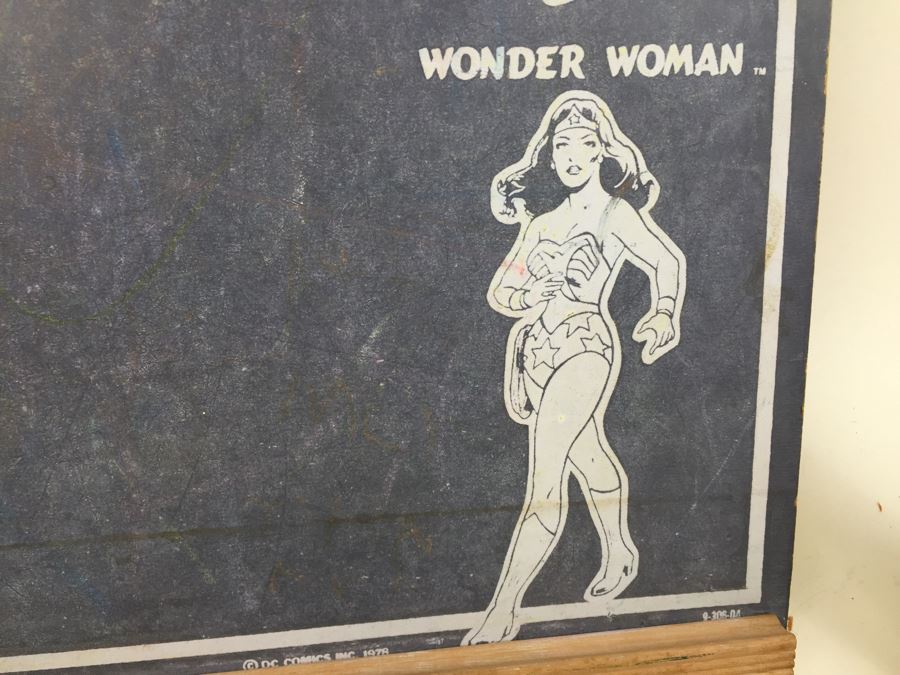 Justic League Of America Chalkboard Batman Superman Wonder Woman DC Comics Vintage 1978 [Photo 7]