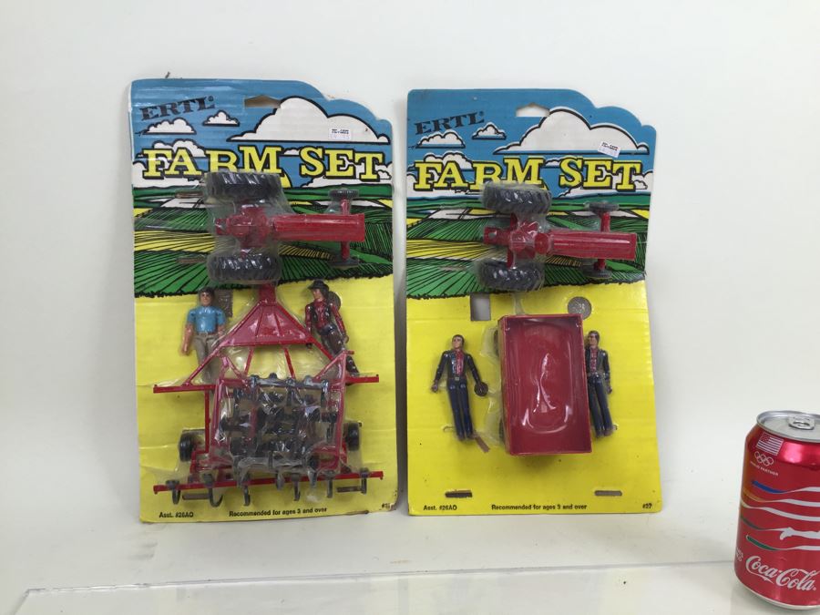 Pair Of ERTL Farm Set Tractor Farming Sets New Old Stock Sealed [Photo 1]