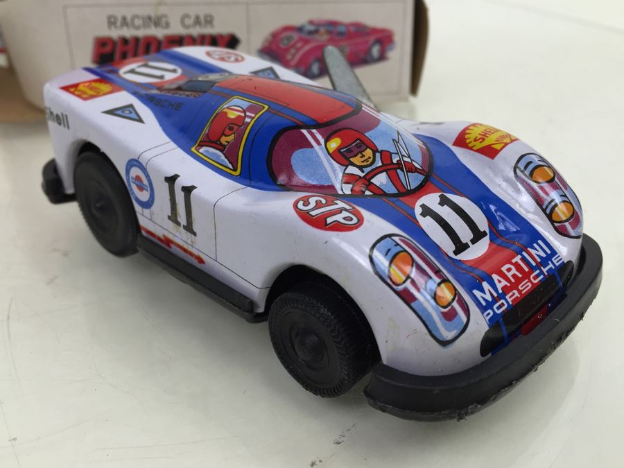 Pair Of Wind Up Racing Cars 'Flying Lion' HR-755 And 'Phoenix' HR-758 Porsche COTC Korea New In Box [Photo 16]