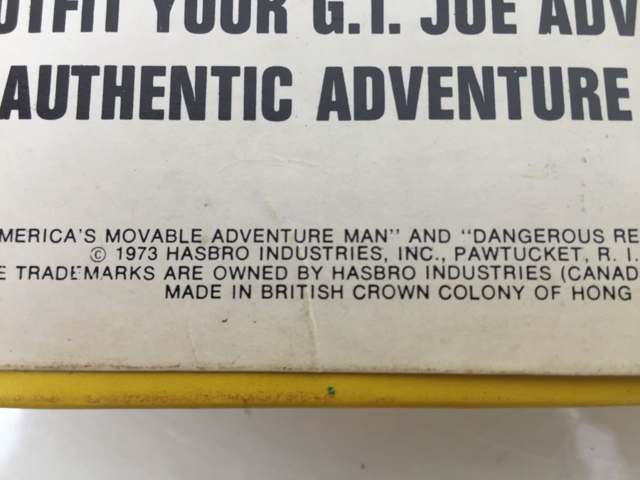 GI Joe Adventure Team Dangerous Removal Authentic GI Joe Clothing New In Box Hasbro 7370 Vintage 1973 [Photo 17]