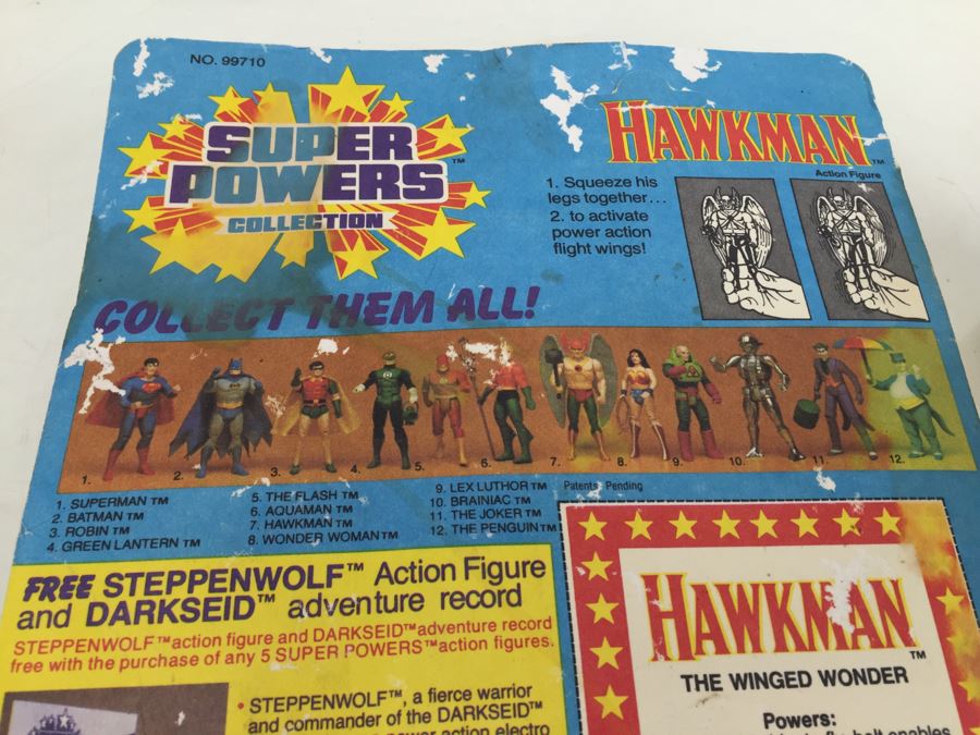 Kenner Super Powers HAWKMAN New In Packaging With Mini Comic Book