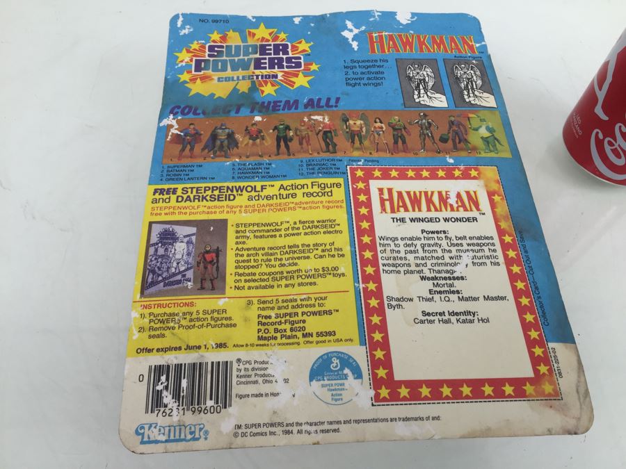 Kenner Super Powers HAWKMAN New In Packaging With Mini Comic Book No. 99710 Vintage 1984 DC Comics [Photo 2]