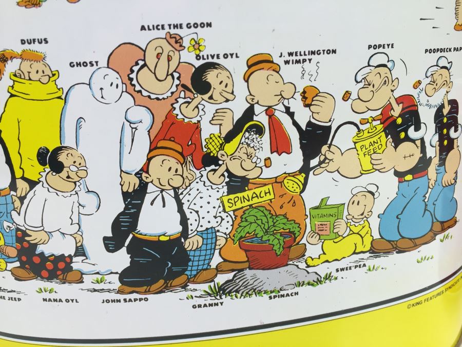 Popeye Waste Basket Vintage 1970's Cheinco New Old Stock [Photo 9]