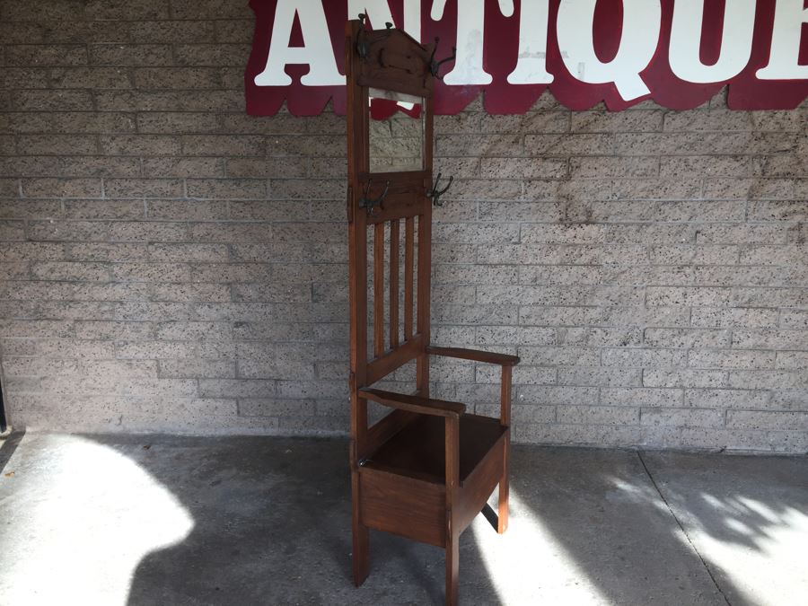 Stunning Smaller Vintage Hall Tree With Custom Cushions [Photo 15]