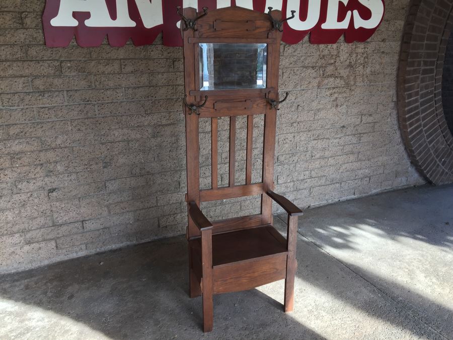 Stunning Smaller Vintage Hall Tree With Custom Cushions [Photo 19]