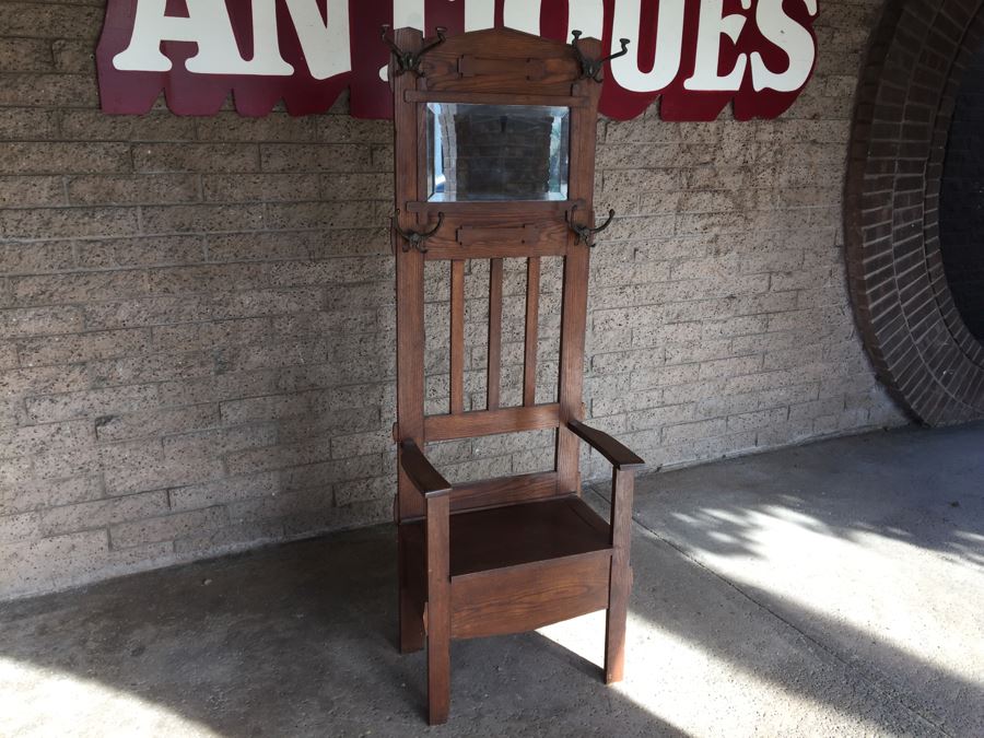 Stunning Smaller Vintage Hall Tree With Custom Cushions [Photo 18]