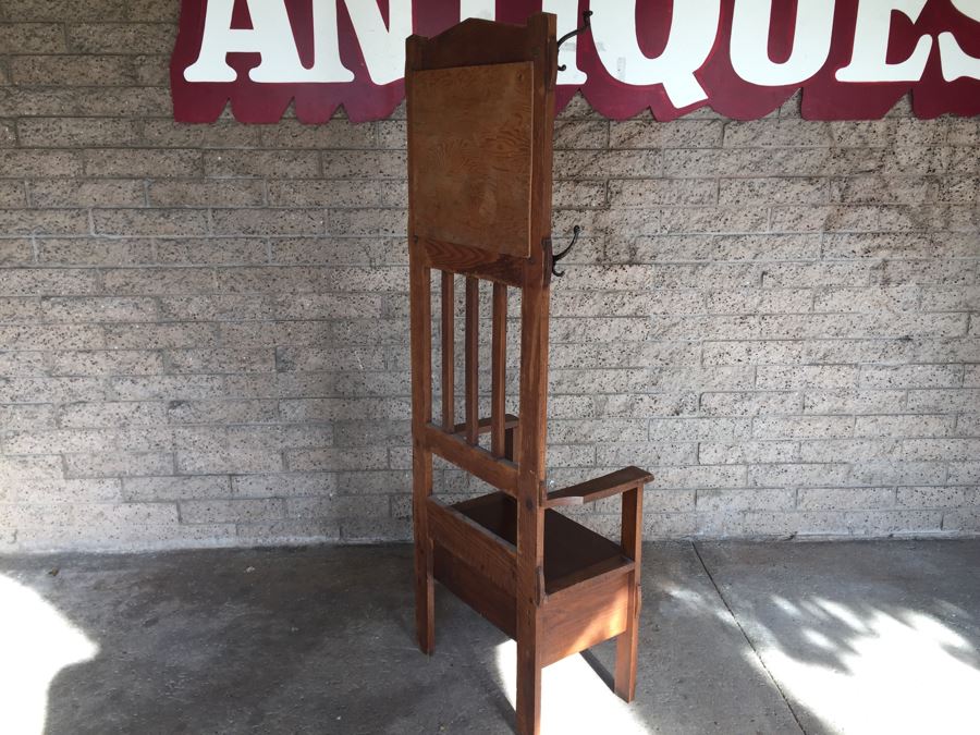 Stunning Smaller Vintage Hall Tree With Custom Cushions [Photo 3]