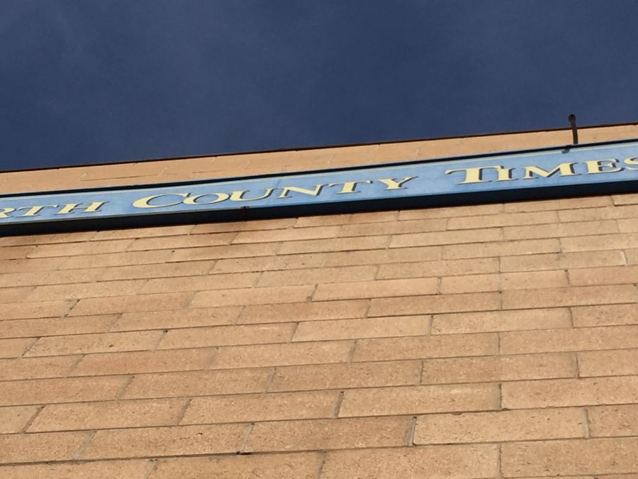 North County Times Blue Newspaper Sign Off Of Coast 101 In Oceanside Sign #2 [Photo 7]