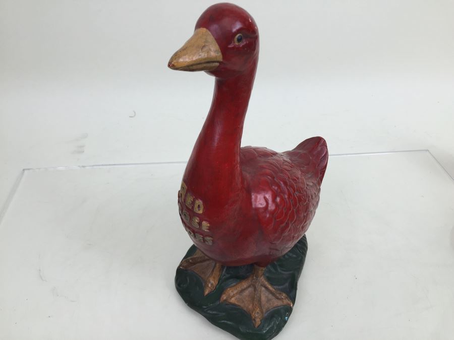 Red Goose Shoes Red Goose Advertising Store Display Statue 'Chalk Ware'