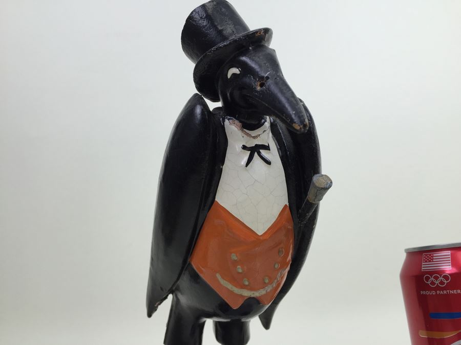 Old Crow Kentucky Straight Bourbon Whiskey Crow Vintage Advertising Display Figure Bar [Photo 14]